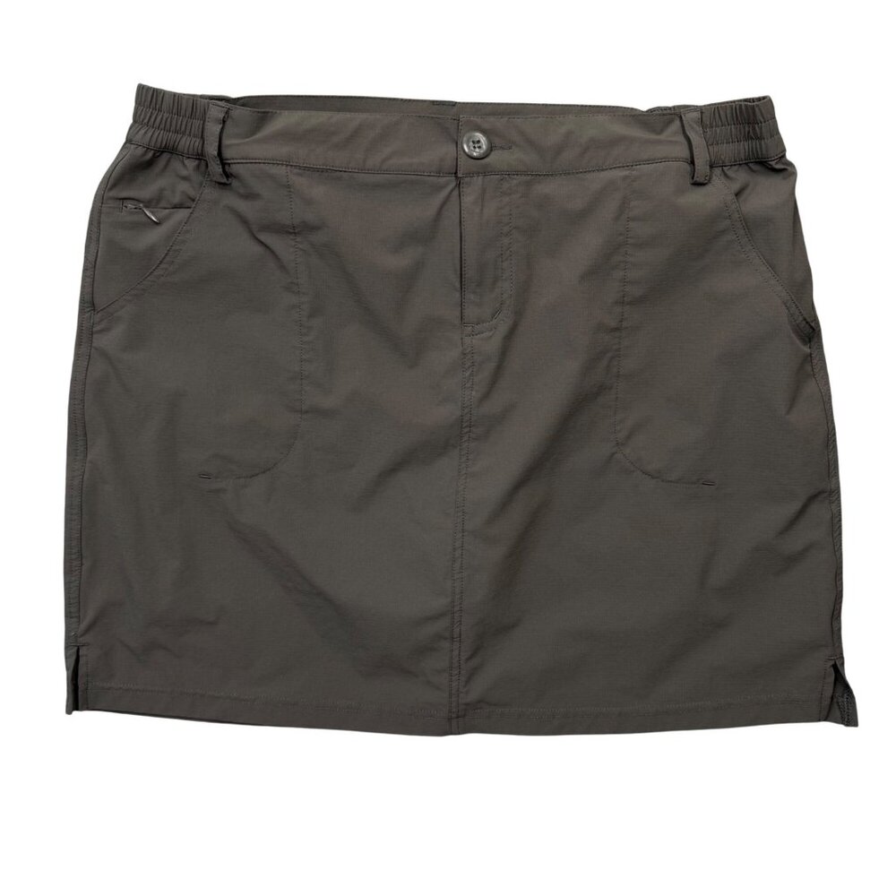Willit Hiking 20" Skort Pockets Nylon Stretch Golf Active Outdoor Gray Womens XL
